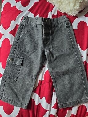 Kids Gray Cargo Jeans